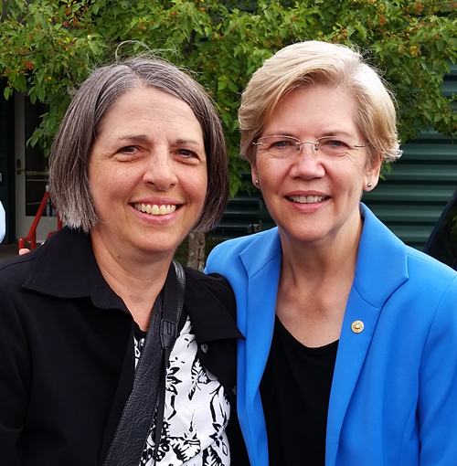 Christine Green with Senator Elizabeth Warren