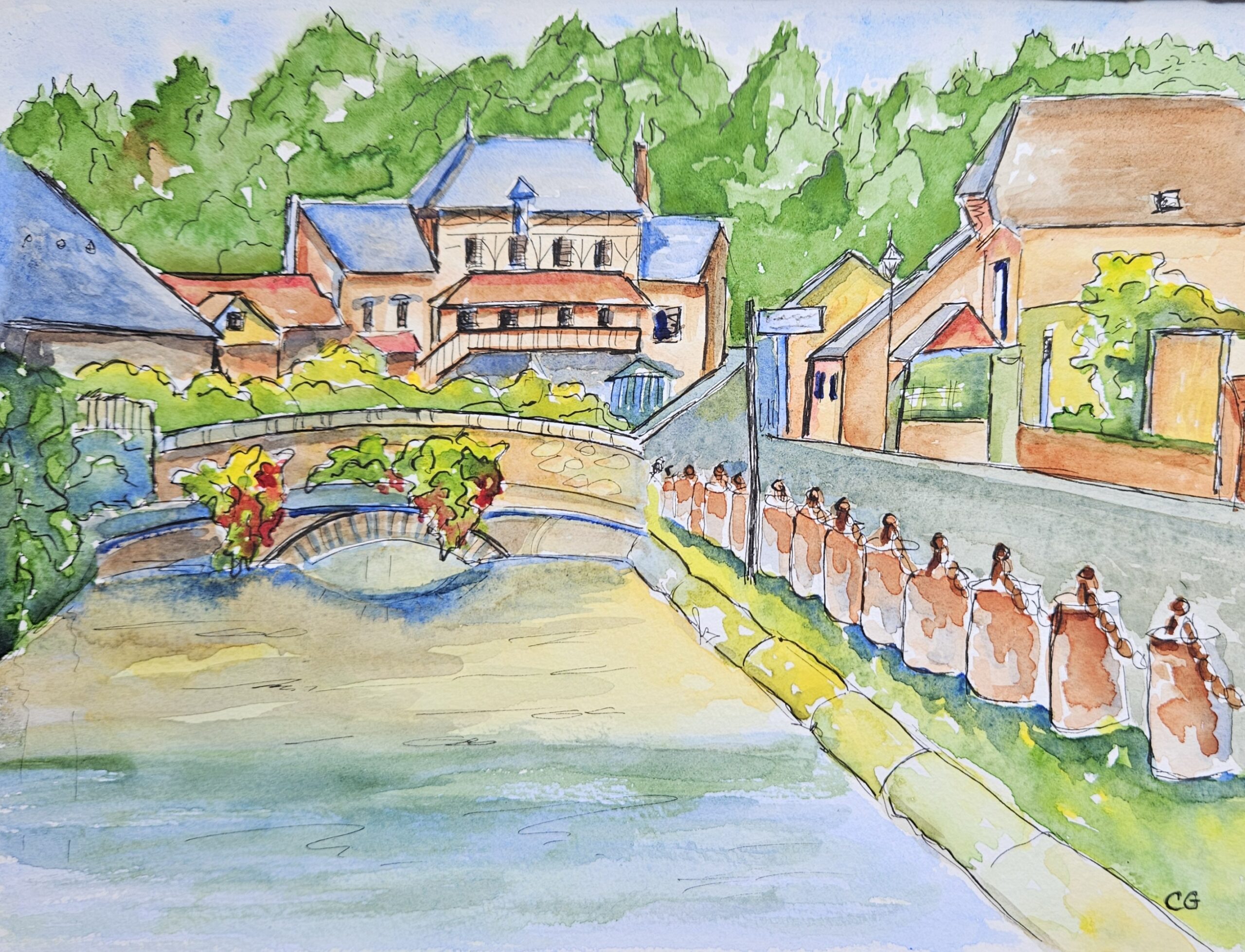 sketch after Shari Blukopf by Christine Green